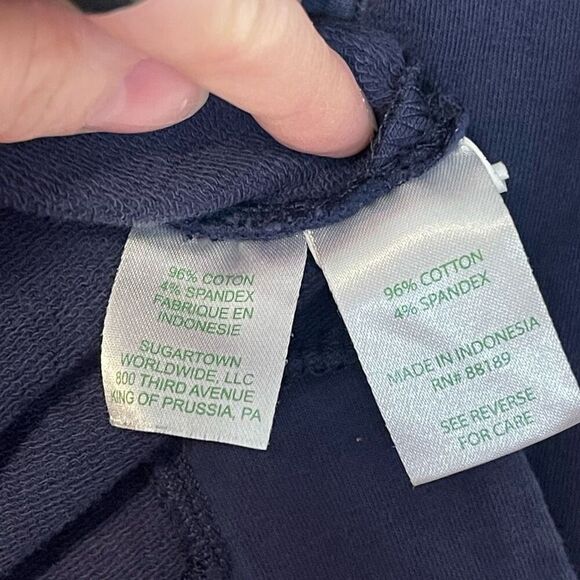 Lilly Pulitzer Popover Navy Quarter Zip Sweatshirt Size M - Picture 5 of 8